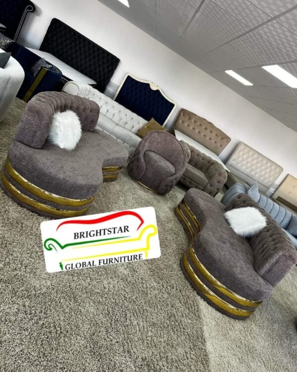 High quality home curved 6seaters sofa chair